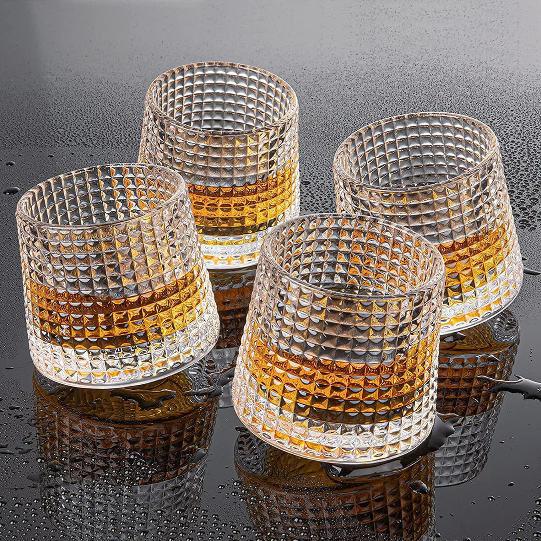 Rotating Drinking Glass Set Of 6