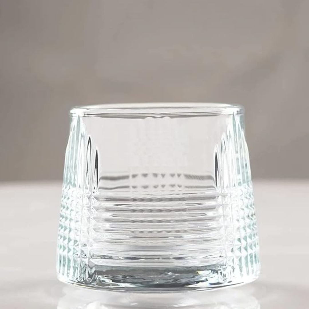 Rotating Linear Drinking Glass Set Of 6