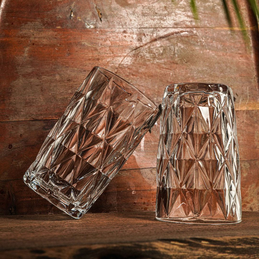 Ambergrid Diamond glasses set of 6