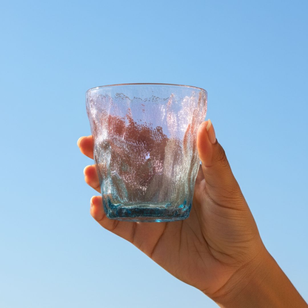 Short Glacier textured Tumbler Set of 6