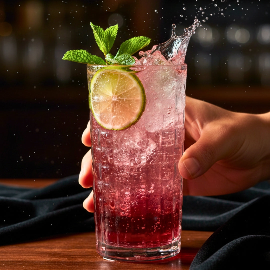 Grid textured Juice glasses set of 6